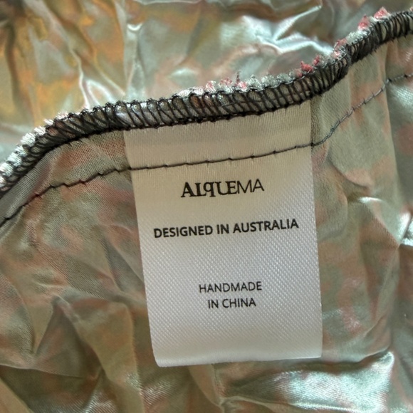 Alquema 3/4 Smash pocket dress Gray and Red Size 1 (Fits US Sizes 8-10) - Picture 11 of 12